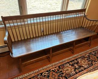 Antique Windsor style settee/deacon's bench