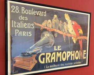 One of several framed prints