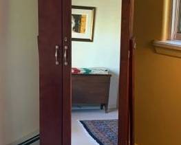 Full length mirror/locking jewelry cabinet