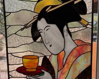 Stained glass geisha