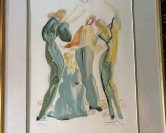 Salvador Dali (Spain 1904-1989) 'La Danse' original lithograph 83/250, pencil signed,1963