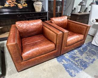 leather club chair orlando auction