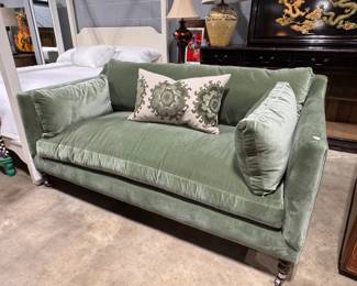 crushed velvet Grey loveseat