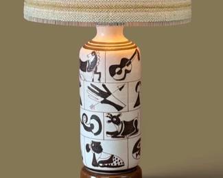 Guido Gambone art pottery lamp