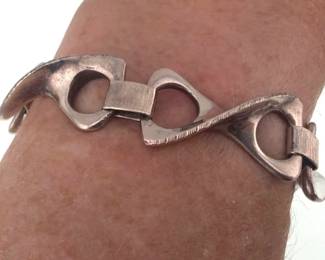 Brazilian Modern link sterling silver bracelet