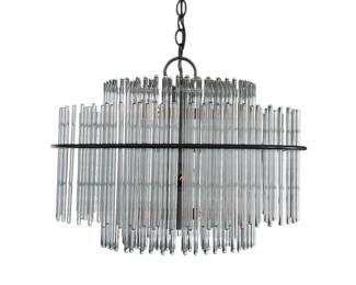 Glass rod Lightolier chandelier
