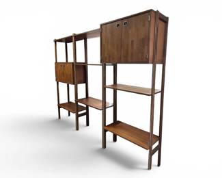 MCM Danish floating teak bookcase