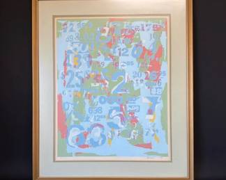 Amore Wren graphic framed silkscreen print