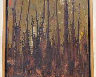 Will Turner original oil on canvas board entitled "Stretching" dated 2007