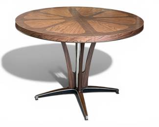 1960s Chromcraft laminate dining table with one leaf