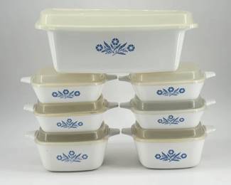 Assortment of Vintage Cornflower Blue Corningware