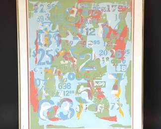 Amore Wren (Richmond, Va b. 1953) graphic framed silkscreen print