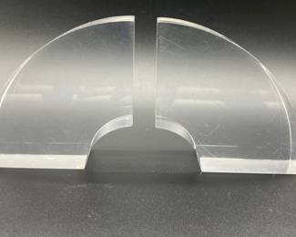 Pair of vintage AstroLite lucite bookends
