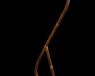 Paul Frankl rattan floor lamp