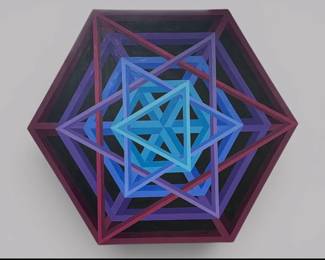 Eleanor Powell (Norfolk, VA1923-2017) original painting on hexagonal canvas