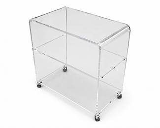 Acrylic rolling cart