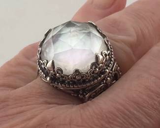 Chunky Konstantino sterling and MOP ring
