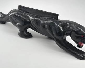 Cast iron panther boot scraper