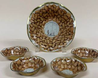 1939 New York World's Fair Mr. Peanut dishes