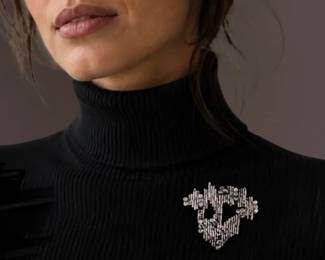 Sterling Modern Brutalist hallmarked brooch