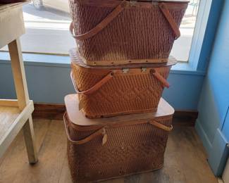 Vintage picnic baskets