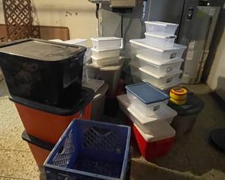 Storage containers and milk crates