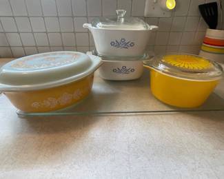 Pyrex and Corning ware
