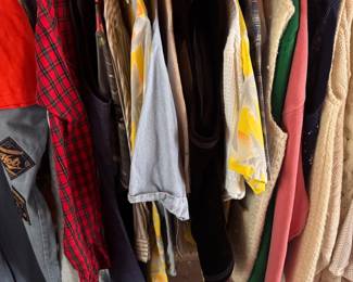 vintage womens clothing(in garage) 