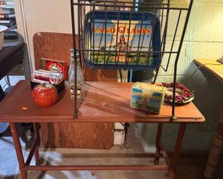 vintage MCM metal table 
