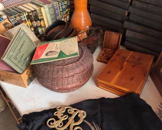 more antique books and linens 