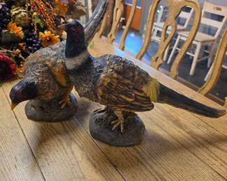 Pair of Fitz and Floyd Ceramic Pheasant Figurines