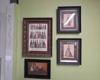 Collection of Victorian Fashion Plates and Engravings, including 'The Young Ladies Journal'