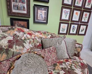 Floral Upholstered Sofa by Harden