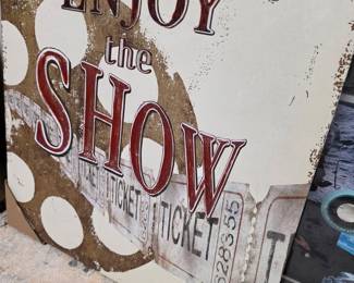 Enjoy the Show Canvas Print with Ticket Motif by D. Vahunison