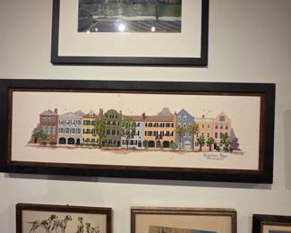 Rainbow Row Charleston SC Cross-Stitch Art by Tommy Johnston