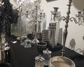 Silver-Plated Candelabra and Decorative Vases Set