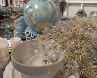 Vintage Decorative Globe on Ornate Stand