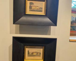 Pair of Etchings of English Estates