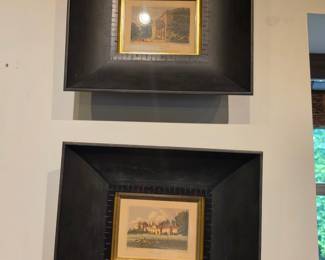 Pair of "Cayenham Park" and "Hadley Hall" Engravings