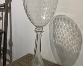 Hobstar Cut Glass Compote