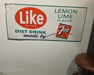 7-Up Like Diet Drink Enamel Sign