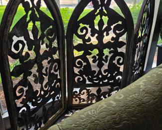 Gothic Arch 3-Panel Folding Screen