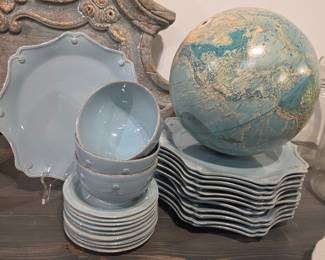 Thomson Pottery Cape Cod Light Blue Dinnerware Set