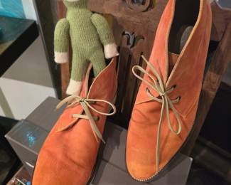 Clarks Desert Boots Suede Orange