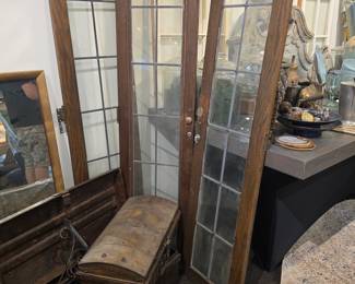 Antique Oak 10-Lite French Doors (Pair)