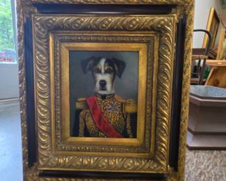 Custom Pet Portrait of a Dog in Military Uniform
