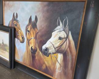 Ralph "Three Horses" Oil Painting