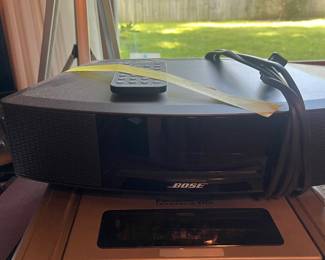 Bose Wave Music System IV features built-in CD-player, AM/FM radio, dual alarms, and remote control.