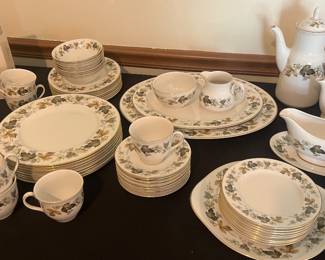 Vintage Royal Doulton Larchmont (TC1019) fine china set made in England between 1964-1997 (59 pieces)