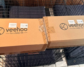 Lot 32: Two Vehoo Cooling Elevated Pet Beds, X-Large, Black